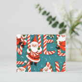 Weihnachtskandy Feiertagspostkarte (Stehend Vorderseite)