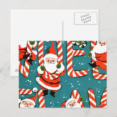 Weihnachtskandy Feiertagspostkarte (Vorne/Hinten)