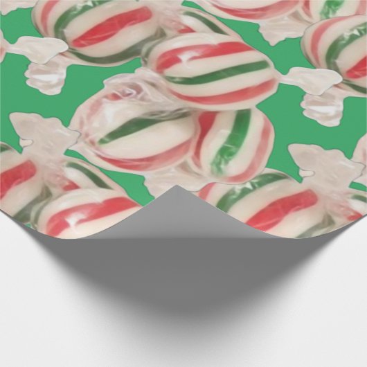 Weihnachtskandy Geschenkpapier (Ecke)