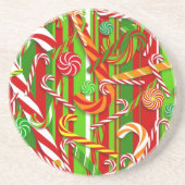 Weihnachtskandy Getränkeuntersetzer (Vorne)