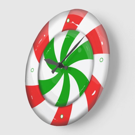 Weihnachtskandy Große Wanduhr (Winkel)