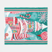 Weihnachtskandy House Fleecedecke (Vorderseite (Horizontal))