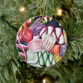 Weihnachtskandy Keramik Ornament