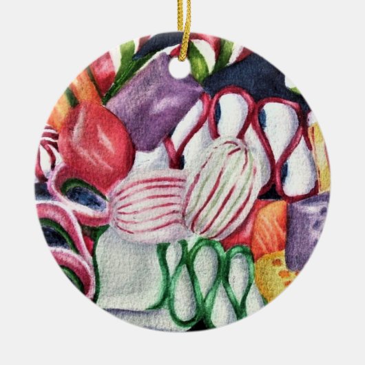 Weihnachtskandy Keramik Ornament (Vorne)