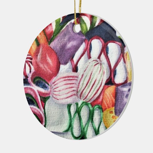 Weihnachtskandy Keramik Ornament (Links)