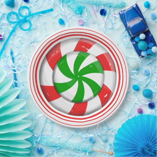 Weihnachtskandy Pappteller (Party)