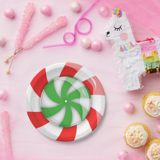 Weihnachtskandy Pappteller (Party)