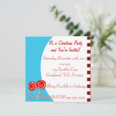 Weihnachtskandy-Party Einladung (Stehend Vorderseite)