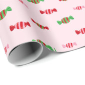 Weihnachtskandy Pattern Geschenkpapier (Rolleneckpunkt)