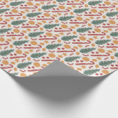 Weihnachtskandy Pattern Geschenkpapier (Ecke)