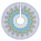 Weihnachtskandy Polyester Weihnachtsbaumdecke (Vorderseite)