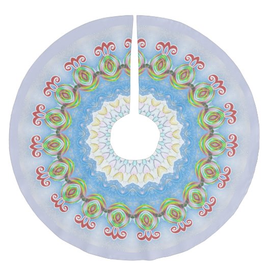 Weihnachtskandy Polyester Weihnachtsbaumdecke (Vorderseite)