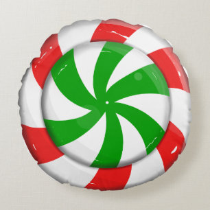 Weihnachtskandy Rundes Kissen