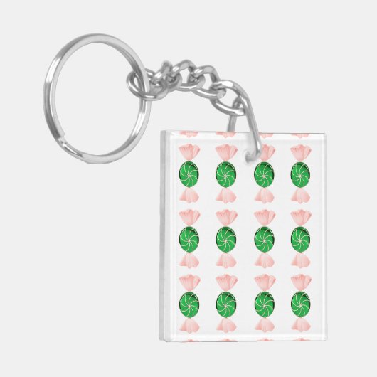 Weihnachtskandy-Schlüsselanhänger Schlüsselanhänger (Vorderseite links)