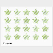 Weihnachtskandy Stripe Star Sticker (Blatt)