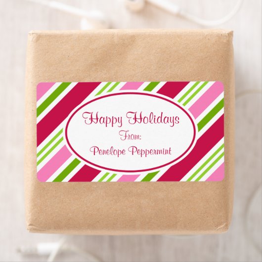Weihnachtskandy Stripes Labels (Insitu)