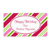 Weihnachtskandy Stripes Labels (Vorne)