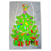 Weihnachtskandy Tree Mittlere Geschenktüte (Vorderseite)