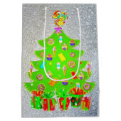 Weihnachtskandy Tree Mittlere Geschenktüte (Rückseite)