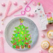 Weihnachtskandy Tree Pappteller (Party)