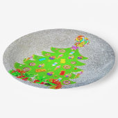 Weihnachtskandy Tree Pappteller (Schrägansicht)
