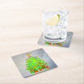 Weihnachtskandy Tree Rechteckiger Pappuntersetzer (Vor Ort)