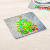 Weihnachtskandy Tree Rechteckiger Pappuntersetzer (angewinkelt)