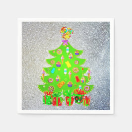 Weihnachtskandy Tree Serviette