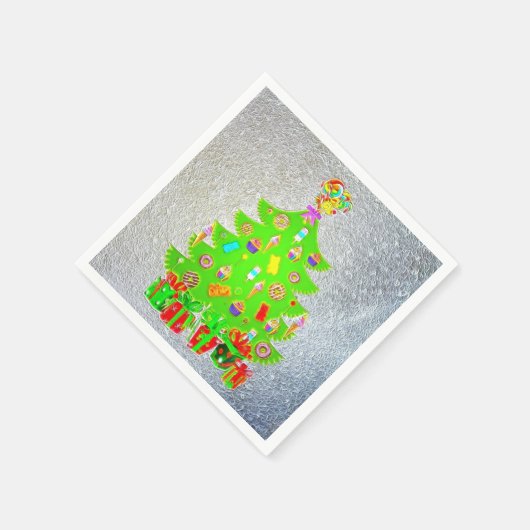 Weihnachtskandy Tree Serviette (Ecke)