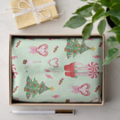 Weihnachtskandy Trees Pattern Seidenpapier (Geschenk)