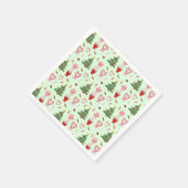 Weihnachtskandy Trees Pattern Serviette (Ecke)