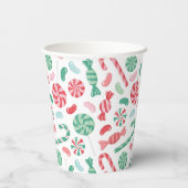 Weihnachtskandy Zwei süße 2. Geburtstag Pappbecher (Rückseite)