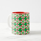 Weihnachtskandy Zweifarbige Tasse (Vorderseite Links)