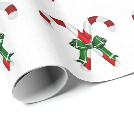 Weihnachtskandystick mit Bohne Geschenkpapier (Rolleneckpunkt)