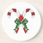 Weihnachtskandystick mit Bohne Getränkeuntersetzer (Vorne)