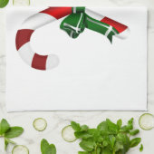 Weihnachtskandystick mit Bohne Handtuch (Gefaltet)