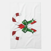 Weihnachtskandystick mit Bohne Handtuch (Vertikal)