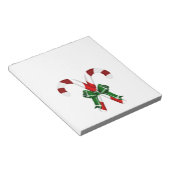 Weihnachtskandystick mit Bohne Notizblock (angewinkelt)