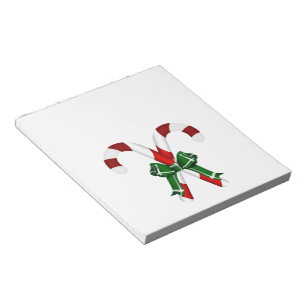 Weihnachtskandystick mit Bohne Notizblock