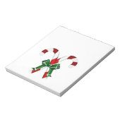 Weihnachtskandystick mit Bohne Notizblock (Rotiert)
