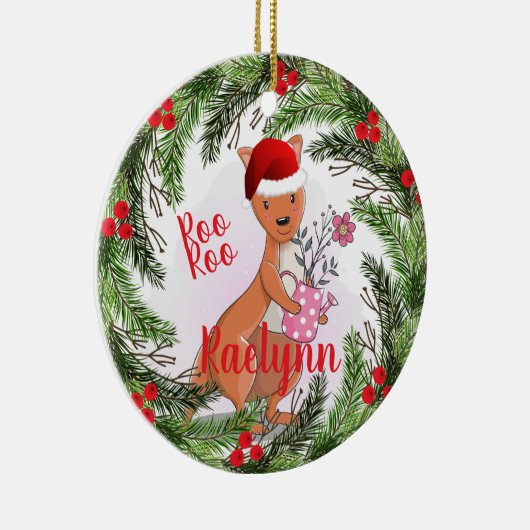 Weihnachtskänguru Keramik Ornament (Rechts)