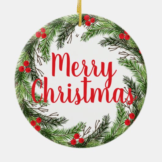 Weihnachtskänguru Keramik Ornament (Hinten)