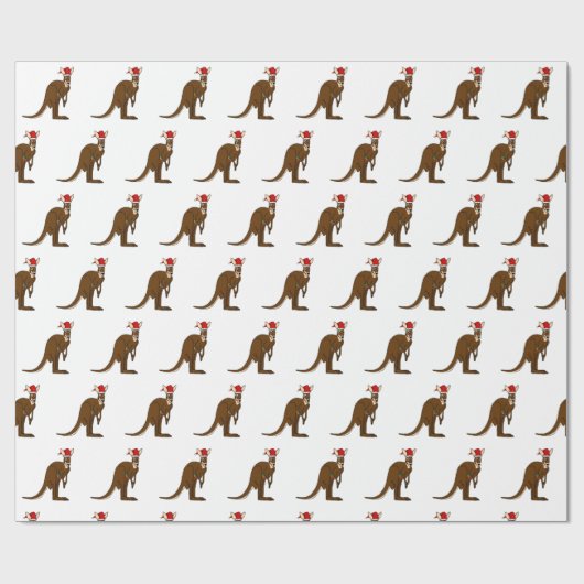 Weihnachtskänguruh-Packpapier Geschenkpapier (Flach)