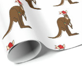 Weihnachtskänguruh-Packpapier Geschenkpapier (Rolleneckpunkt)