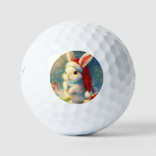 Weihnachtskaninchen (2) golfball (Vorderseite)