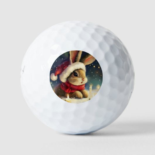 Weihnachtskaninchen (4) golfball (Vorderseite)