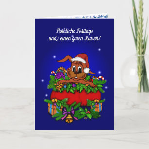 Weihnachtskaninchen , Fröhliche Weihnachten! Feiertagskarte