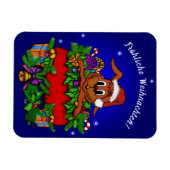 Weihnachtskaninchen , Fröhliche Weihnachten! Magnet (Horizontal)