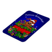 Weihnachtskaninchen , Fröhliche Weihnachten! Magnet (Linke Seite)