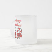 Weihnachtskaninchen Kleine Mattierte Tasse (Vorderseite Links)